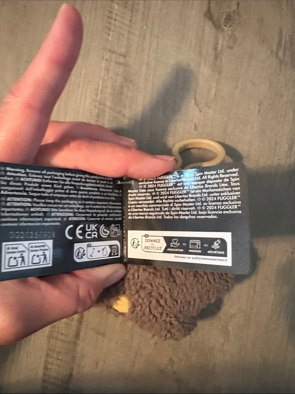 Fugler Kids Plush Keyring - Brown & Cream